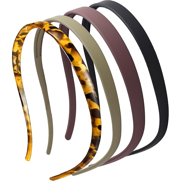 CATOR 5 Cerchietti Capelli A Zig-Zag Con Mollette - Finitura Opaca Antiscivolo - Perfetti Per Occhiali - Multicolore - 3