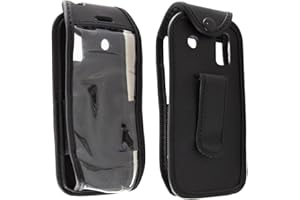 caseroxx Ledertasche mit Gürtelclip für SweetLink S2PLUS in schwarz – robuste Handy-Tasche mit Sichtfenster & Gürtelclip aus Echtleder, ideal für Beruf, Freizeit, Outdoor & sicheren Transport