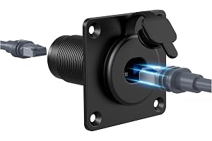 Vattentät Vägguttag Genomföring för Starlink Gen3 – RJ45 CAT6 Ethernet Hona till Hona, IP68 Panelgenomföring i Aluminium med