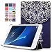Produktbild Samsung Galaxy Tab A 7.0 2016 Hülle - Ultra Dünn und Leicht PU Leder Schutzhülle mit Standfunktion für Samsung GALAXY Tab A (2016) SM-T280 / SM-T285 17,8 cm (7 Zoll) Tablet-PC, Blume Rattan