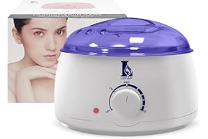 CREACLOUD Calentador de Cera Depilatoria Profesional - Máquina de Cera Caliente para Depilación Rápida en Cara, Axilas y Cuerpo,500ML, Compacto, Portátil y Seguro para Piel Sensible (Blanco)