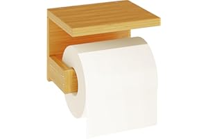 ADEL DREAM Porta Carta Igienica, Vassoio in Bambù con Manico Porta, Porta Asciugamani, 100x140 cm