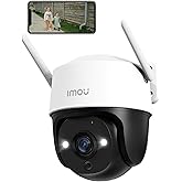 Imou 2K Überwachungskamera Aussen mit AI Personen-/Fahrzeugerkennung, 360° PTZ WLAN Kamera Outdoor, Vollfarbige Nachtsicht, A