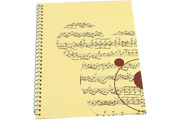 Bnineteenteam Partitions Vierges, Cahier de Musique Manuscrit 50 Pages, Papier à Lettres pour Étudiants, Compositeurs, Enseignants, Accessoires de Jeu pour Musique, Design Mignon Ours Jaune