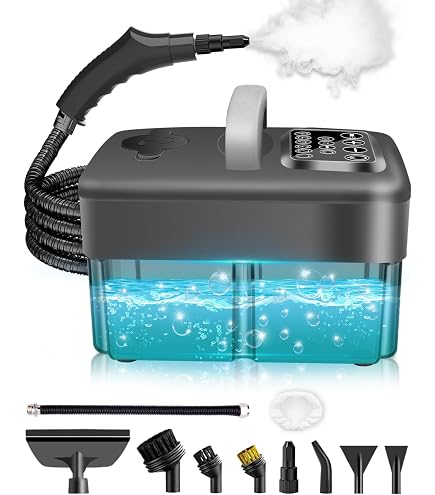 1.2L Dampfreiniger Weiß 2500W Dampfreiniger Handgerät - 3 Bar Druck, 9 Stufen, 1,2L Tank Für Gründliche Haushaltsreinigung 3 Bar Druckreiniger