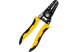 MICJLLT 10-22 AWG 7" Multi Gauge Wire Strippers Refined Craftsmanship,Wire Cutter Strippers Electrical Professional Handle Design with Safety Lock,Cable Stripper Multi-Function for Easy Use