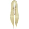 MapofBeauty 32" 80cm Long Straight Anime Costume Cosplay Wig Party Wig (Light Blonde)