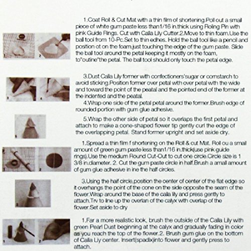 joyliveCY 6ST Zuckerglasur Kuchen dekorieren Fondant Paste Calla Lily Flower Cutter ehemalige - 6