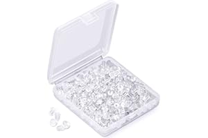 BPTRKOM 500 Pezzi Fermagli per Orecchini in Silicone- Silicone Trasparente Piccolo Ferma Orecchino Orecchini,Orecchini in Silicone con Scatola di Immagazzinaggio,per la Sostituzione Fai-da-Te