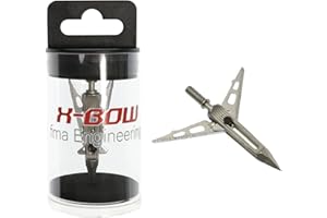 X- BOW FMA ENGINEERING X-Bow FMA Edge - Jagdspitze; zum Aufschrauben auf Pfeile oder Bolzen; extrem langlebig und robust