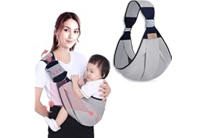 TUIBEIDAMAI Atmungsaktive Tragetuch Baby mit Clip,Verstellbare Koala Tragetuch grau,3D Tragetasche Baby,für Babytrage Neugeborene & Kleinkinder bis 18Kg (grau)