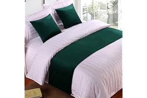 DAYDAY HELPER Bettläufer, King-Size-Bett, weicher Samtdekor, Bettbezug, grün, Luxus-Tagesdecke, Bettläufer für Fußbett, Schal, Bettendtuch für Hotel, Schlafzimmer, Hochzeitszimmer, 240 x 50 cm