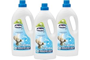ARTSANA Chicco Sensitive Detersivo Bucato Ipoallergenico, rimuove Macchie e Odori, 0+ Mesi - 1.5 litri (confezione da 3 flaconi)