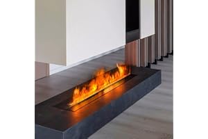 YCLTY Dekoracyjny Kominek Elektryczny para Wodna Kominek Nawilżacz z Płomieniem Atomizującym 3D, Ultracienkim Panelem o Grubości 3mm, Nie Nagrzewający Się(160cm)