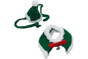 UNIQICON Dog Christmas Costumes, Santa Dog Collar, Handmade Knitted Cosplay Pet Clothes Suitable For Large, Medium, And Small Pets