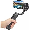 Goshyda Black Gimbal Stabilizer for Smartphone, 3-Axis Portable Handheld Vlogging Stabilizer with Tripod, Bluetooth Anti-Shake, micro USB Charging, APP Control