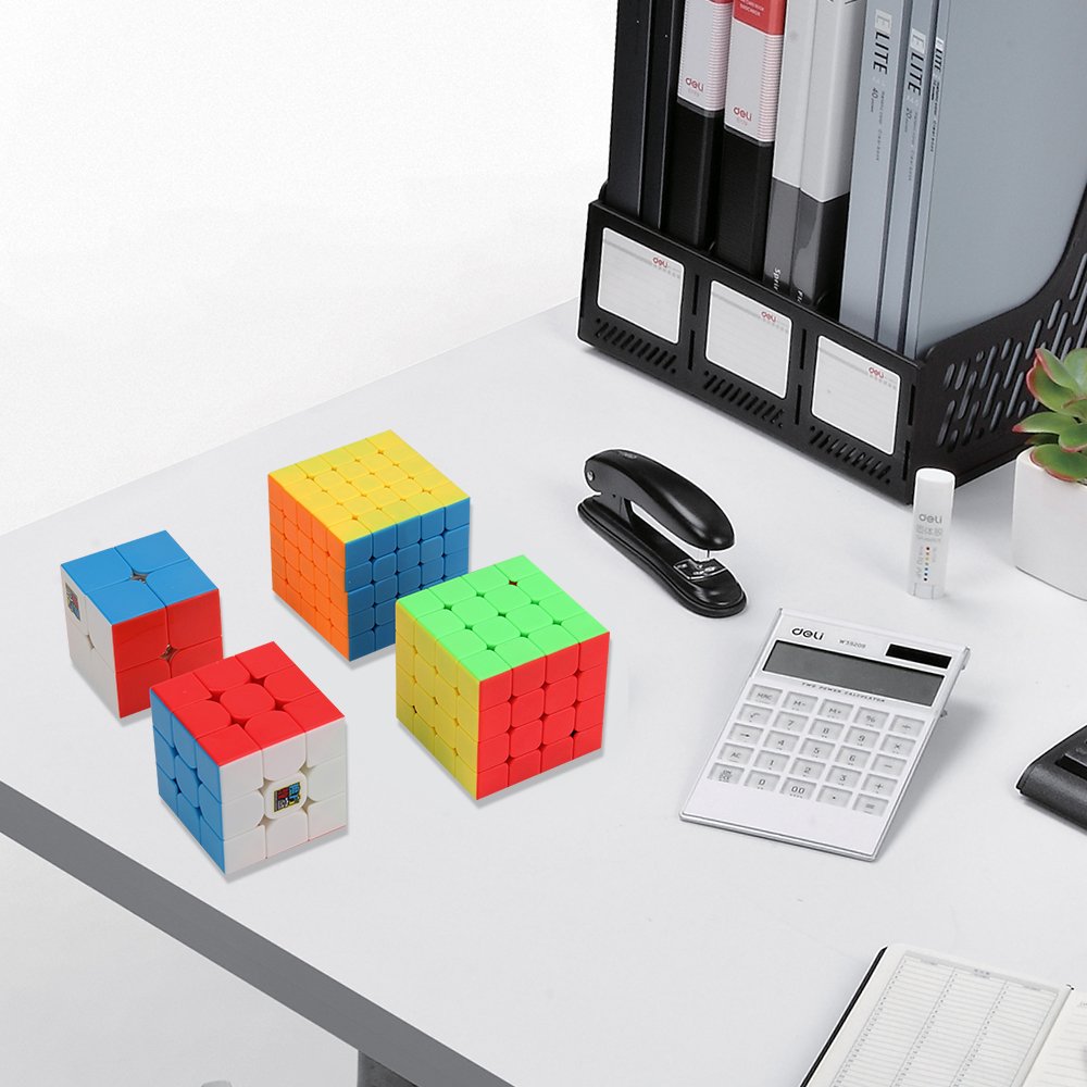 ROXENDA Cubos de Velocidad, Speed Cube Set de 2x2 3x3 4x4 5x5 Stickerless Cube, con Caja de Regalo y Tutorial Secreto para Cubo Mágico - Imagen 8