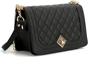 LUI SUI Mode Crossbody Taschen für Frauen Leder gesteppte Schultertasche Kettenriemen Trendy Clutch Satchel Damen Abendtasche