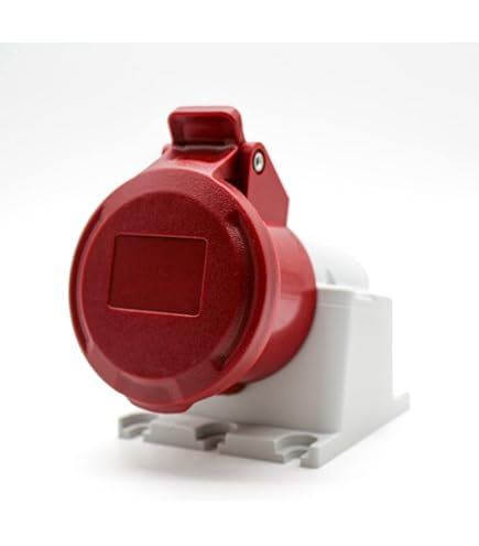 PRESA INDUSTRIALE 16A MONOFASE DA PARETE INCLINATA 3 POLI 2P+T