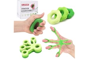 ‎AUTUWT AUTUWT Fingertrainer 6er-Set Hand Grip Trainer Strengthener,Grifftrainer-Ringe Hand Grip Trainer Strengthener mit Handtrainer Set, Finger Stretcher, handmuskeltrainer,Hand Trainingsgerät
