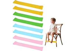 JOYECHO 8 Pieces Elastique Chaise TDAH, Bandes Elastiques pour Pieds de Chaise, Bande Élastique Sensorielle pour Enfants, Musculation Bandes Fitness pour Yoga, 4 Couleurs