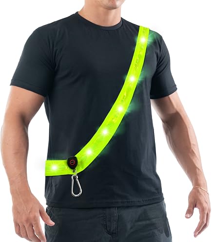 Ceinture Lumineuse LED Réfléchissante Rechargeable – Pour Course, Vélo, Randonnée Nocturne