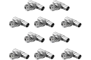 SIENOC T Forme BNC 3 Voies mâle à Double Adaptateur Femelle coaxial RF Lot de 10