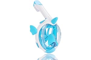 Flyboo Snorkel Mask for Kids Full Face Snorkel Set, Unicorn Childrens Snorkeling Gear with 180°Panoramic View, Anti-Fog Anti-Leak Diving Mask for Boys Girls Gifts