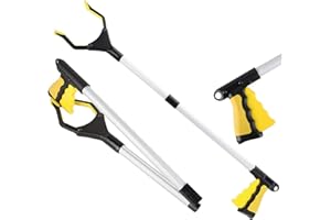 NTI 80 x Cm MARKSMAN Litter Picker Foldable Tool Rubbish Debris Pick Up Long ARM 360° Rotating Head Disabled Mobility Reach Grabber Car Parks Home Gardening Hand Trash Walk Living Aids UK FREE P&P