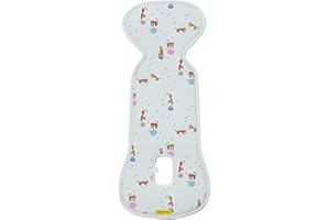 Aeromoov - Cuscino per seggiolino Air Layer - Inserto per seggiolino auto o passeggino - Gruppo 0 - Rivestimento estivo anti-scherzo - Cotone biologico - Circus Tigers