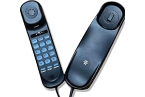 FXDM Corded House Phones Landline, Dial Pad on Base unit Home Phone, Landline Phones Last Number Redial, Wall Mountable Landline Telephone, Pause, Flash for Office, Hotel, Home, Bathroom(Black)