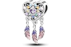 Parmuz 925 Sterling Silver Charms for Charm Bracelet Necklace Mom Heart Love Dangle Charm Beads for Women Mother Grandmother Mother’s Day Gift