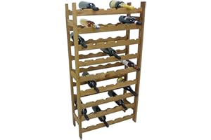 SF SAVINO FILIPPO Mobile porta bottiglie cantinetta vino in legno Noce marrone 54 posti enoteca bar casa cucina ripostiglio