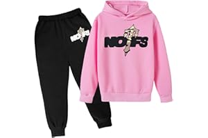 FUXINGHUAYA Nofs 2 Piezas Chándal Nofs Niño Chandal Niños Otoño Invierno Sudadera con Capucha y Jogger Pantalones Niños Conjunto de Ropa Deportiva para 2-15 Años