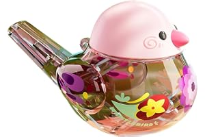 LITTLE BUDDY Toy Bird Water Whistle Cartoon Transparent Bird Call Whistle for Boys Teens Kids Pink