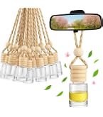 Flacons Désodorisants Voiture En Verre Rechargeables - 10 Pièces 8ml, Forme Cylindrique, Avec Cordon Ajustable