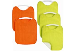 Yellow Koala – Bavaglini asilo con Elastico – Confezione da 5 pz – Strato impermeabile interno e morbido cotone esterno, sicuri e facili da pulire – 25x29 cm – Perfetti per Bambini 0-3 Anni