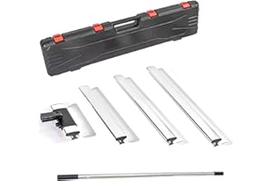 BHTOP Drywall Tools 8", 12", 16" & 32 Skimming Blade with 35-81 inch Extension Handle, Construction Blades Extruded Aluminum & 301 Stainless Steel Construction Tools, Wall-Board with Outer Case