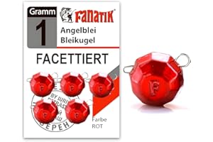‎FANATIK FANATIK Cheburashka facettiert Faced kantiges Jig Jigkopf Bleikopf Bleikugel Wechselblei Gewicht Angelnblei Zander Grundblei Cheburaschka Bleie Angelset Bleikugel für Gummifische Gummiköder 3g - 75g