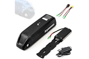 Aryonmax 36V 48V Batería Litio Bicicleta Electrica 13Ah 20Ah 25Ah para Motor 50W-1500W, Hailong Batería Ebike Gran Capacidad con Cargador Placa Base 5 Pin/4 Pin Célula Grado A