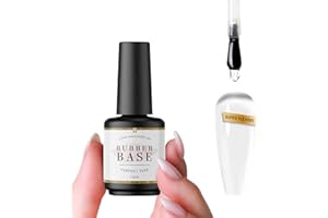 ‎LYNIS NAILSHOP Rubber Base Gel Perfect Flex 10ml, Flexibles Aufbaugel für optimale Haftung, LED/UV Grundiergel & Base Coat, Selbstglättend, splitterfrei & stoßfest, Für Gelmodellage & Problemnägel, Lynis Nailshop.de