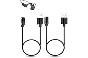 GENERIC 2-Pack Charging Cable for SANOTO DG08 Bone Conduction Headphones,Magnetic Adsorption Charging USB Cable,Portable Quick Charge,Sturdy and Durable,Black