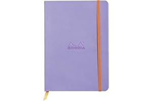 RHODIA 118729C - Iris Rigid Notebook - A5 - 192 pages - Plain Ivory Clairefontaine Paper 90 g/m - Bookmark, Elastic Closure - Faux Leather Cover - Rhodiarama Collection