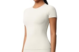 JTSONN Maglietta Donna Sportiva Manica Corta Sport T Shirt Traspirante Funzionale Maglia Collo Rotondo Corsa Compressione Camicia Yoga Palestra Top