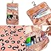 Women Lady Flower Pattern Zipper Multi-funtion Toiletry Bag Container Travel Case Makeup Box