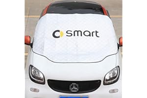 AOJIEK Auto Copertura del parabrezza Per Smart Forfour Fortwo 453 451 450 Parasole Protezione del finestrino anteriore protezione solare per l'estate Inverno contro Ice Frost Polvere di neve 183 × 116 CM