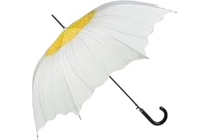 VON LILIENFELD Parapluie Canne Grand Robuste Ouverture Automatique Femme Floral Marguerite