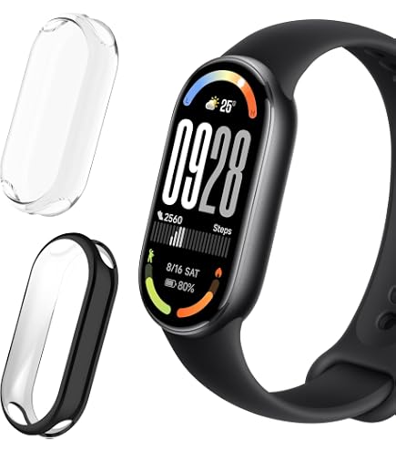 Custodia Protettiva Per Xiaomi Smart Band 9 Pro – 2 Pezzi, Trasparente + Nero Con Vetro 9H