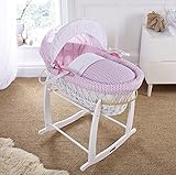 Clair de Lune Gerste Bébé weiß Weidenkörbchen (Pink) - 2
