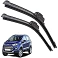 Euro Care Windshield Car Wiper Blades Compatibility With EcoSport (Model : 2014-2019) - Set of 2Pc (D-22,P-16)
